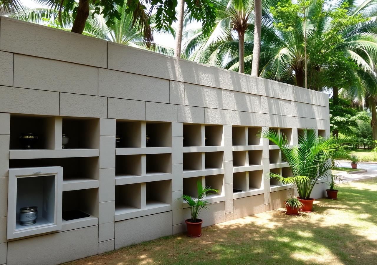 Ossuary section at a Celestial Meadows memorial park